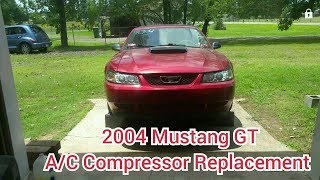 Replacing ac compressor charging ac Ford Mustang