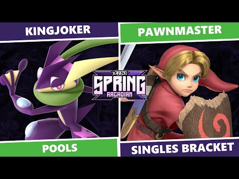 Spring Arcadian 2023: Pools - KingJoker (Greninja) Vs Pawnmaster (Young Link) SSBU Singles