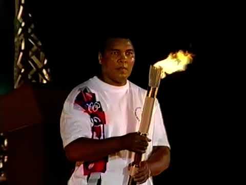 Lighting of the Olympic Flame Atlanta Games 19-07-1996