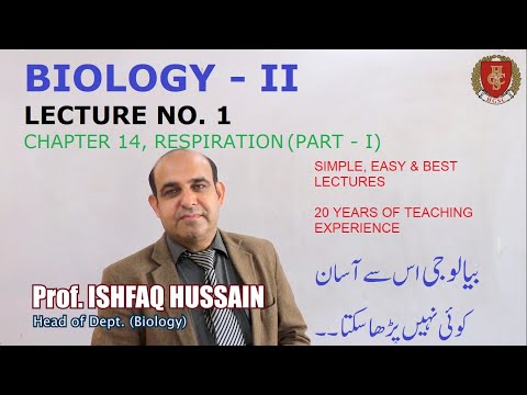 Lec # 1,  BIO II, Prof. ISHFAQ, CH 14 Respiration, PART I, Upper Respiratory Tract, Urdu Hindi