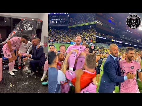 Messi and Inter Miami Players Crazy Celebrations After Winning The Leagues Cup Final vs Nashville