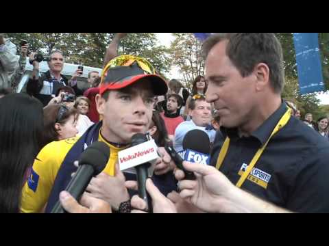 Cadel Evans after winning the 2011 Tour de France