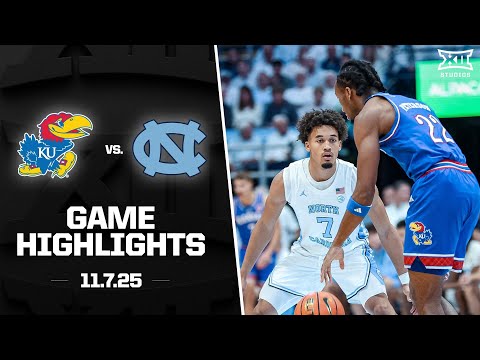 #19 Kansas vs. #25 North Carolina Game Highlights | 2025-26 Big 12 Men’s Basketball