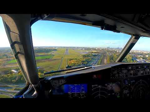4K - Boeing 737 MAX lądowanie w Warszawie