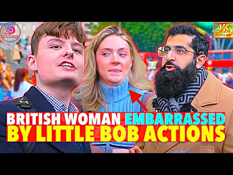 British Lady EMBARRASSED By Little Bob Actions| Smile2Jannah Speakers corner