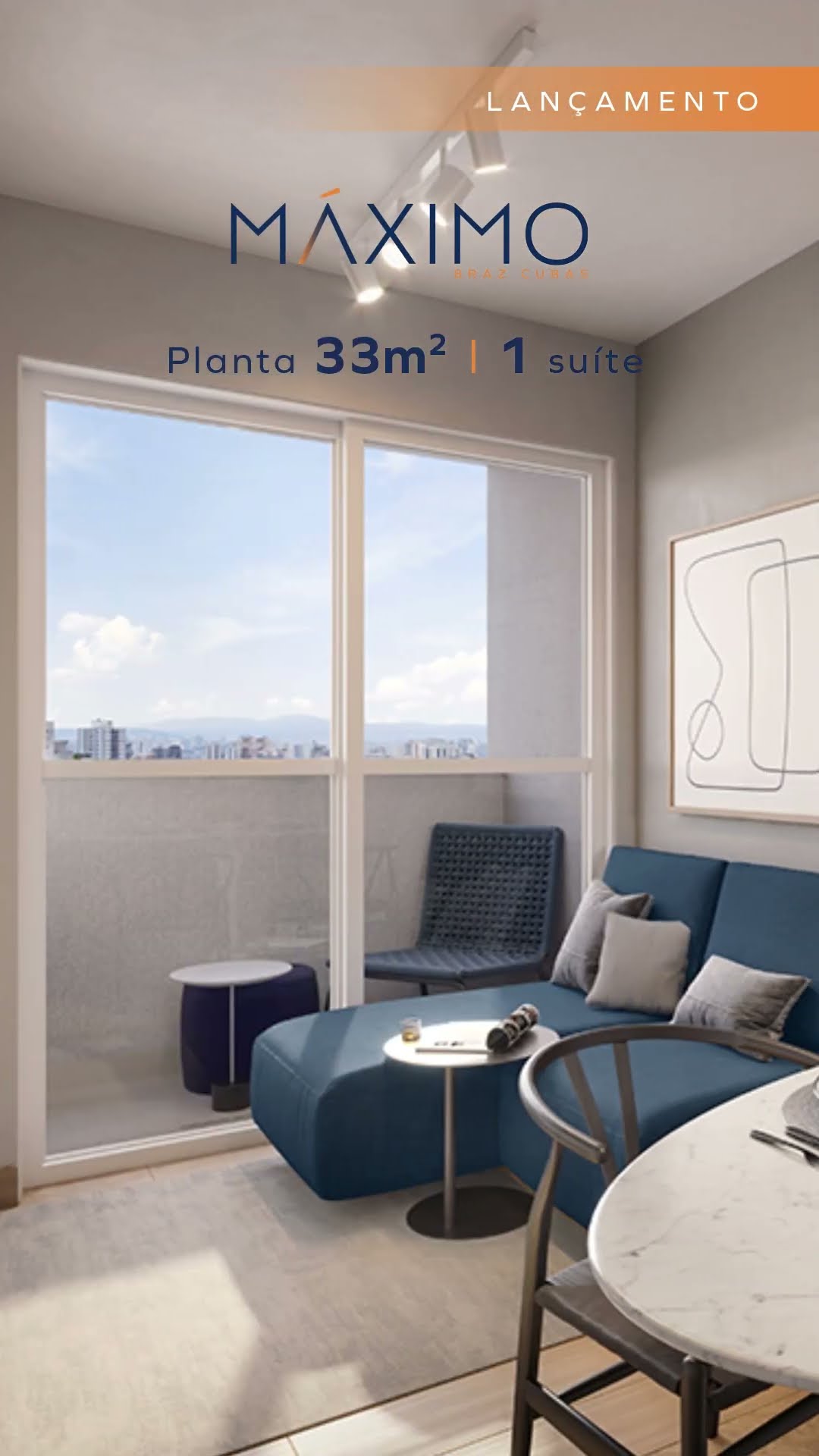 Ribeira - Máximo Braz Cubas - Planta 33m²