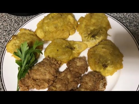 HOW TO FRY GREEN PLAINTAINS (BANAN PEZE or TOSTONES)