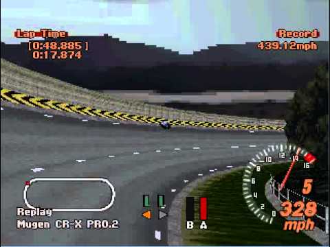 Gran Turismo 2 - CR-X Hybrid Max Speed Test