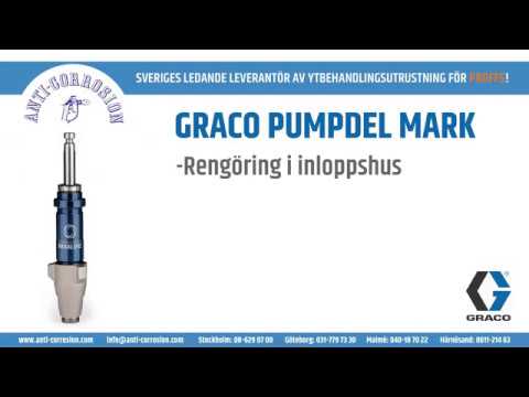 Graco Mark pump, rengöring i inloppshus / Cleaning inlet housing