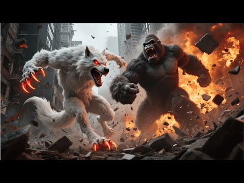 King Kong Faces the Giant Werewolf – Who Will Rule the Ruins?