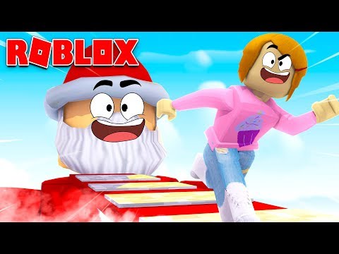 Escaping Santa In Roblox Smotret Onlajn Na Hah Life - roblox escape from the evil santa obby with my wife youtube