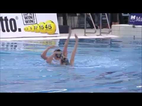 Duet Free Routine -  Russia - ECC Synchro 2015 | Synchroonzwemmen
