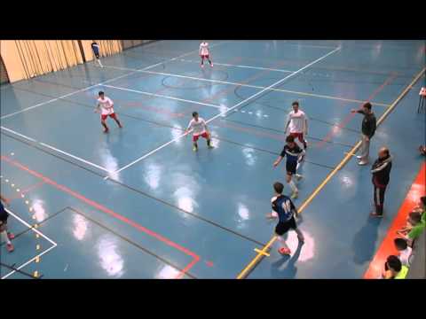 Partido de futbol sala cadete entre Deporcoslada B y Oroquieta Espinillo