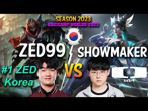 ZED99 VS DK Showmaker - ZED99 ZED vs Showmaker SYNDRA Mid - Patch 13.19