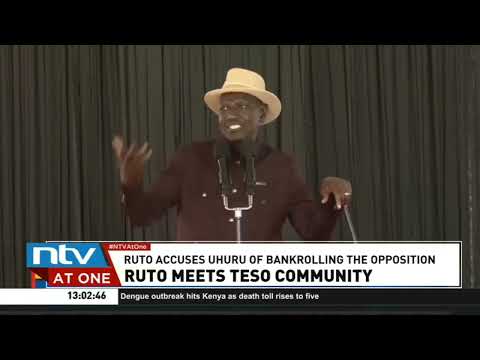 Ruto once again accuses Uhuru of financing the opposition to undermine his administration