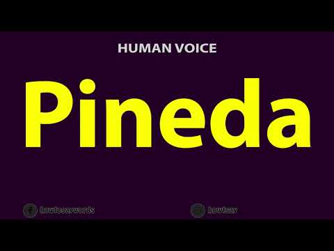 How to Pronounce Pineda