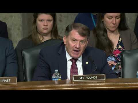 Rounds Questions Witnesses at a Senate Armed Services Hearing