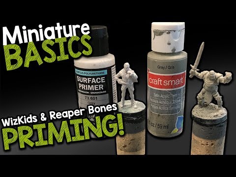 MINIATURE BASICS - PRIMING REAPER BONES & WIZKIDS MINIS