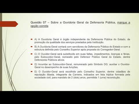 Simulado Lei Orgânica DPERJ 2019vol01