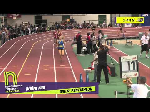 Girls 800m Pentathlon Section 1 - New Balance Indoor Nationals 2012