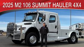 A preview image of the linked video showcasing 2025 Freightliner M2 106 Plus Summit Hauler