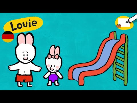 Louie, mal mir - 🎨 Louie, mal mir eine Rutsche 🎨 | Zeichentrickfilm für Kinder 🎨