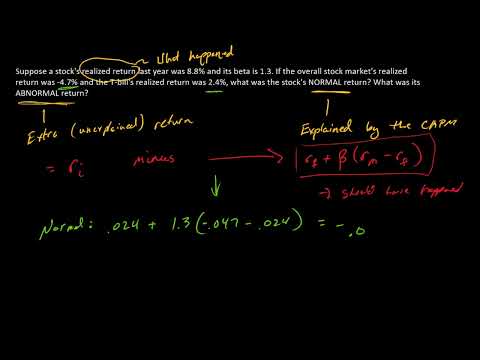 How to compute a normal and abnormal return (in a CAPM world)
