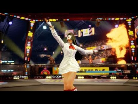 TEKKEN™7_ lili dark hair white dress vs nina Willams arcade battle
