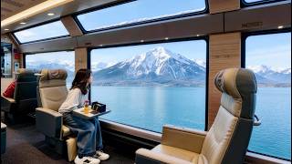 Switzerland’s NEWEST Winter Train🇨🇭GoldenPass Express in Snow