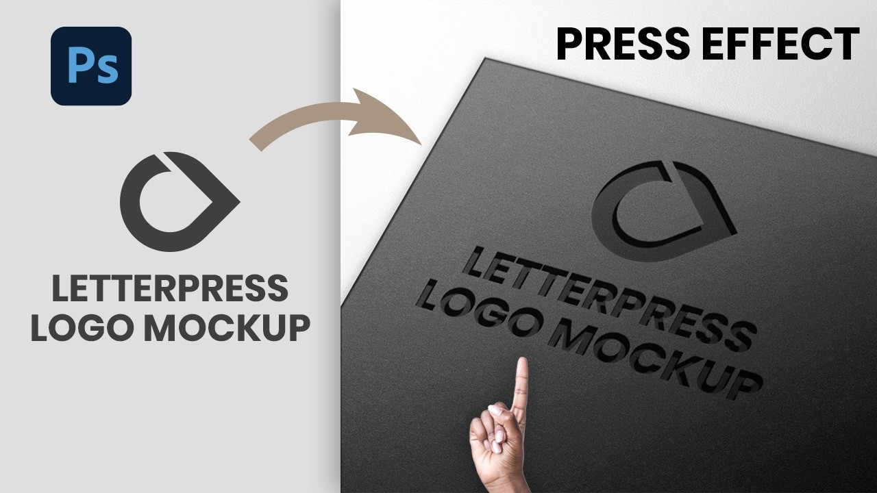 How to Create a Realistic Debossed Logo Mockup in Photoshop | Letterpress Effect Tutorial