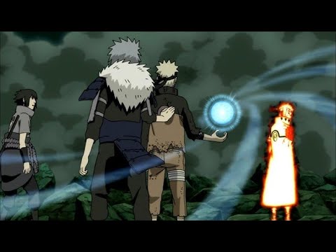Naruto Sage Mode Rosengan Attack Obito , Naruto and Tobirama Raijin Combo