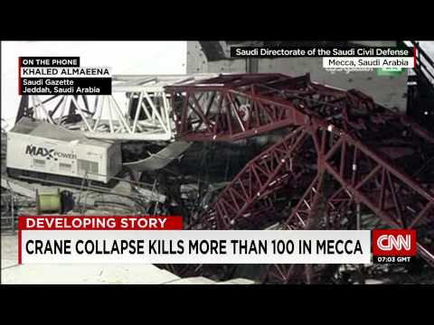 Crane collapses at Mecca's grand mosque killing more than 100 people. CNN anchored by Lynda Kinkade