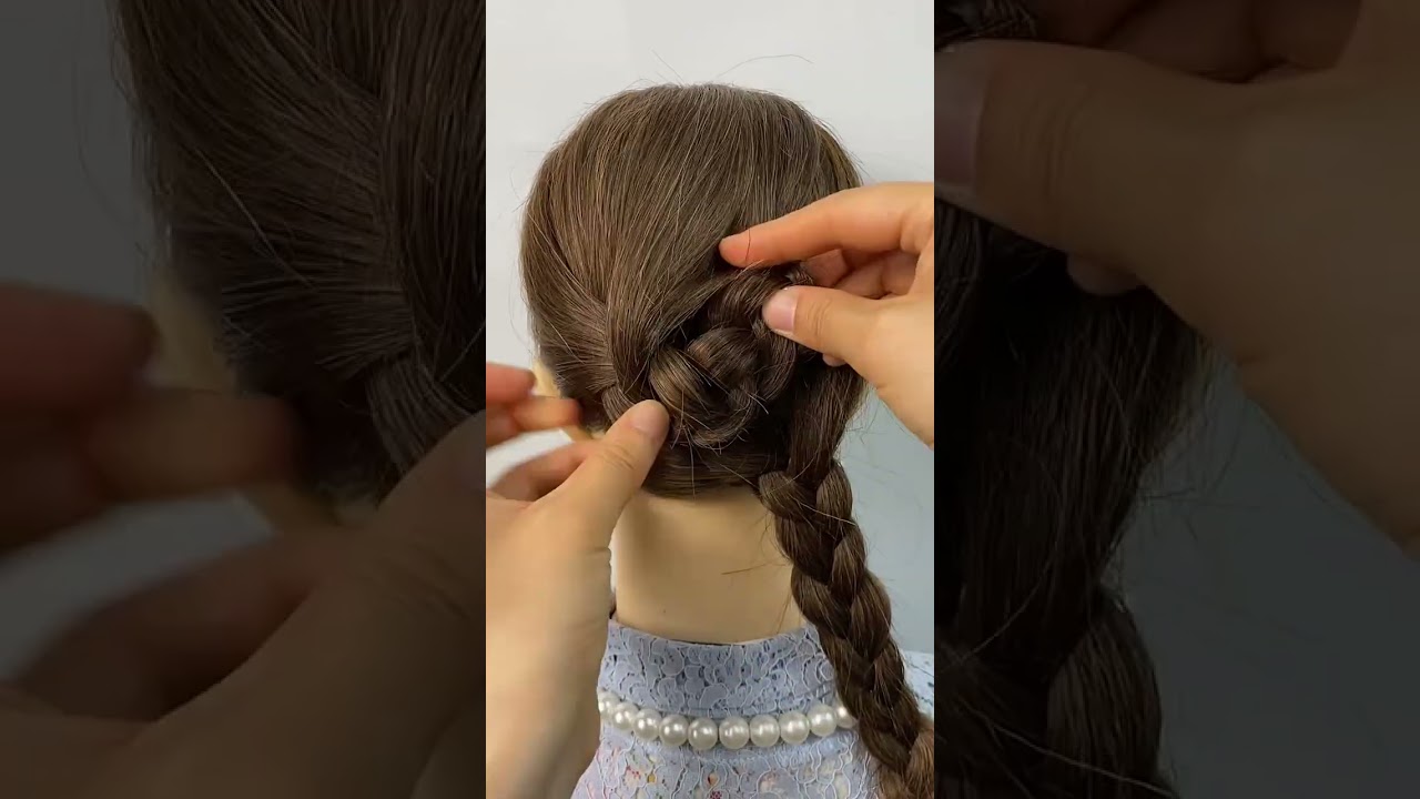 Simple Step-by-Step Braided Bun for Weddings