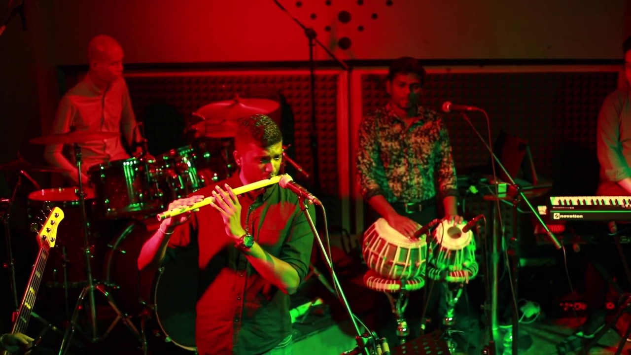 Indian Flute Music Folk Music Demonstration by RaghaJazz Live at Bluefrog Bangalore