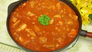Ryba na obiad w sosie pomidorowym - można podać z kaszą, pieczywem, ryżem  lub ziemniakami