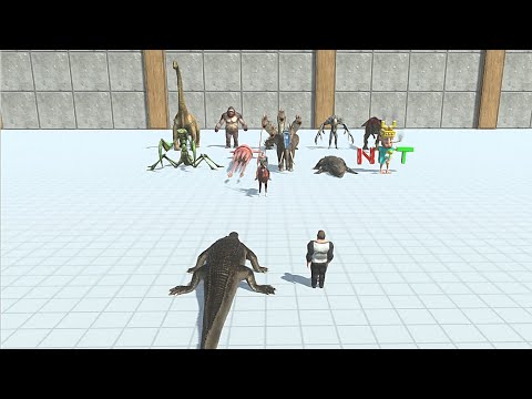 MACHIMOSAURUS REX WITH SLOW MO VS EVERY BOSS - Animal Revolt Battle Simulator