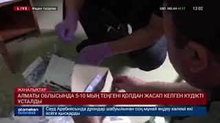 Алматы облысында 5-10 мың теңгені қолдан жасап келген күдікті ұсталды