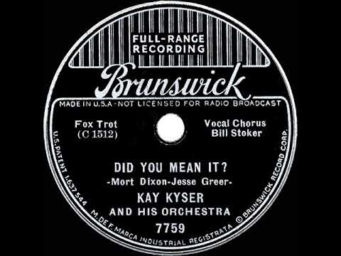 1936 HITS ARCHIVE: Did You Mean It? - Kay Kyser (Bill Stoker, vocal)