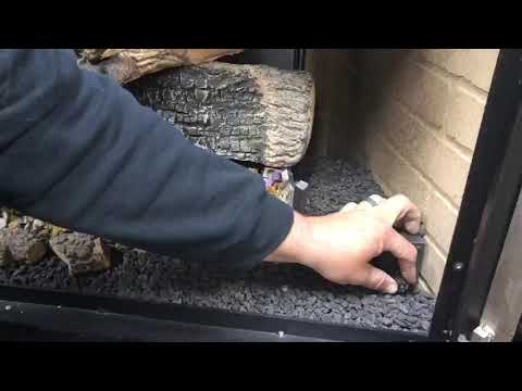 How to light your gas log pilot light.