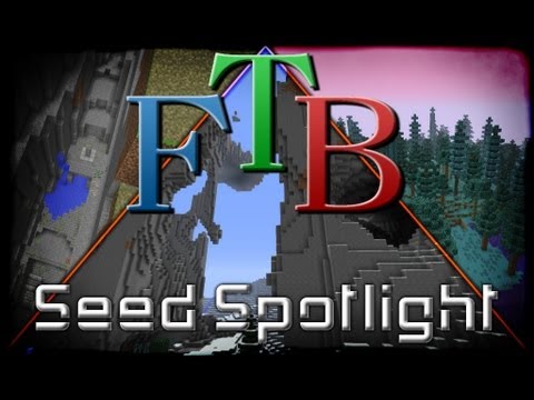 Minecraft Feed the Beast Unleashed Seed - Exposed Stronghold/Dual Dungeon/Epic Mountains / Ravines