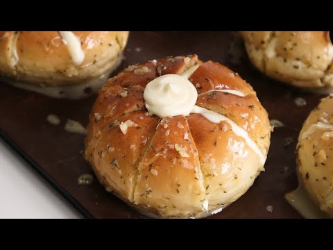 육쪽마늘빵 만들기(+모닝빵 만들기) Cream Cheese Garlic Bread Recipe