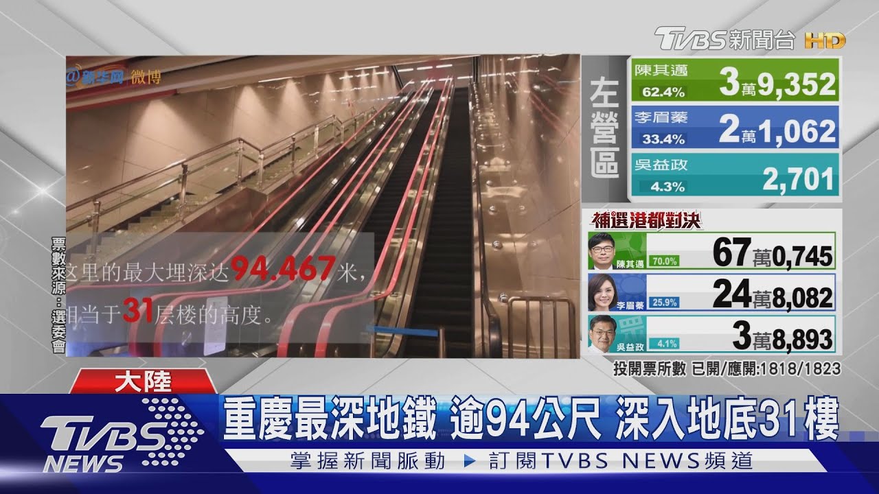 重慶最深地鐵 逾94公尺深入地底31樓