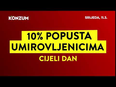 Popust za umirovljenike 11.3.2020.