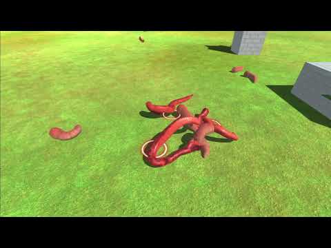 8 Blade Worm in night vs all units - Animal Revolt Battle Simulator