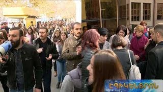 Արայիկ Հարությունյանի դեմ բողոքող ուսանողներին միացել են նաև դասախոսները