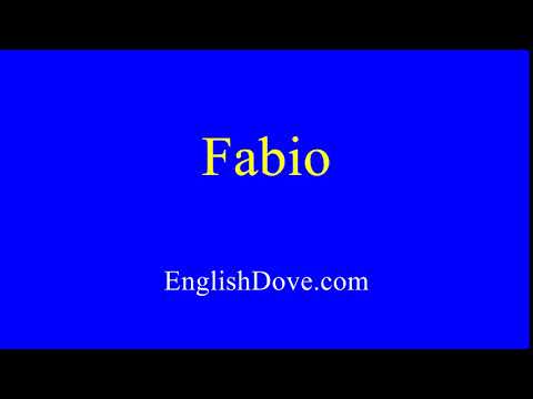How to pronounce Fabio in American English.