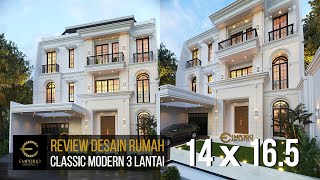 Video Desain Rumah Classic Modern 3 Lantai Ibu Christine di  Jakarta
