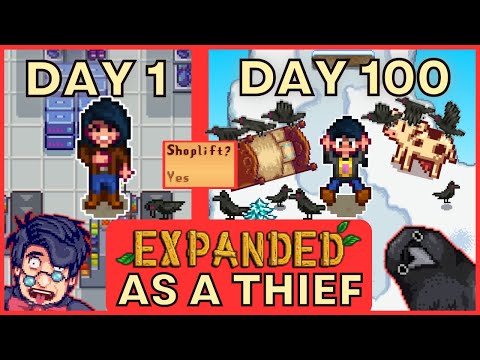 I played 100 days of Stardew Valley EXPANDED as a THIEF - Full 1st Year