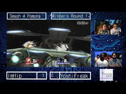 Smash 4 Pomona 9/4/15 ImHip (Olimar, Duck Hunt) vs YoshiFreak (Mr. Game & Watch)