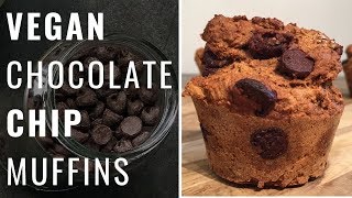 Chocolate Chip Muffins (Vegan, Oil Free)